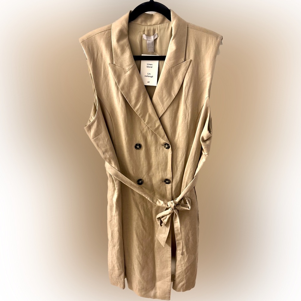 H&M Linen short dress, tan